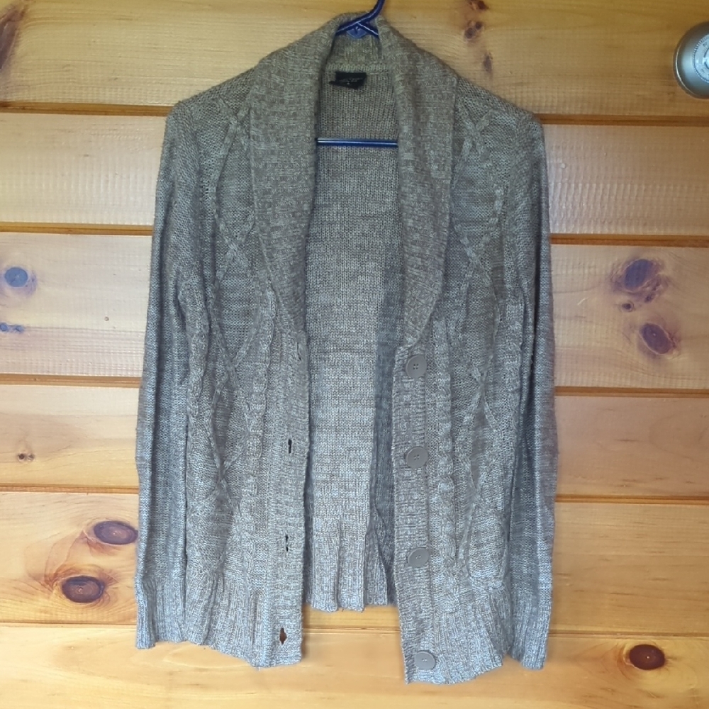 Cozy Tan Cable Knit Sweater